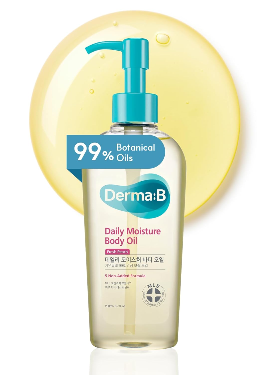 Derma: B Daily Moisture Body Oil [#Fresh Peach] 200ml	